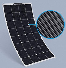 Load image into Gallery viewer, 100 Watt Monocrystalline 100W 12V Flexible Solar Panel High Efficiency Mono Module for RV Camp Home Portable Marine Boat Power Generator Off Grid (Black (2Pak)) : Garden & Outdoor