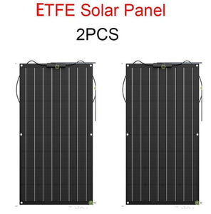 Solar Panel 300w 200w 100w 400w Flexible ETFE PET Photatic PV Monocrystalline Cell 12V 24V Battery Charger 1000w Home System Kit